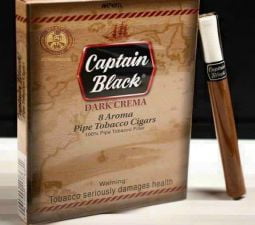 CIGAR CAPTAIN BLACK DARK CREMA TIP - 1 GÓI 8 ĐIẾU