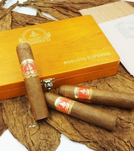 Cigar Vinaboss Robusto Supermo (Hộp gỗ vàng 10 điếu)
