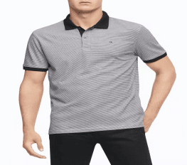 Polo Nam Liquid Touch Striped Polo Shirt Calvin Klein - Black Combo