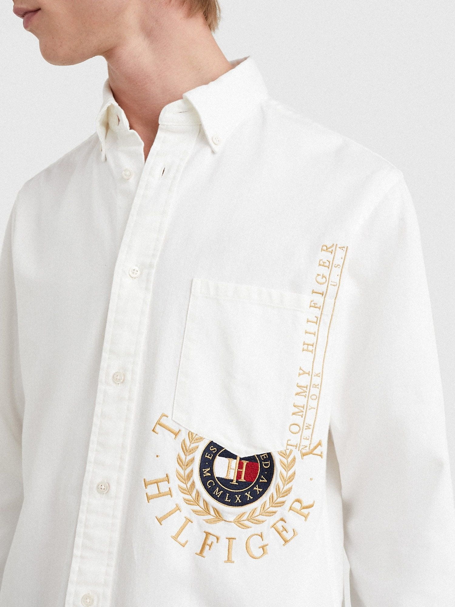 Áo Sơ Mi Nam Tommy Hilfiger Icon Casual Fit Crest Shirt