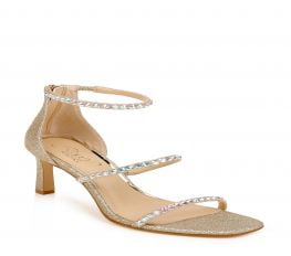 Sandal Nữ Badgley Mischka Ellis Embellished Ankle Strap Sandal Light Gold