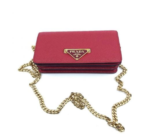Túi Xách Nữ Prada Bandoliera Red Leather Handbag Red