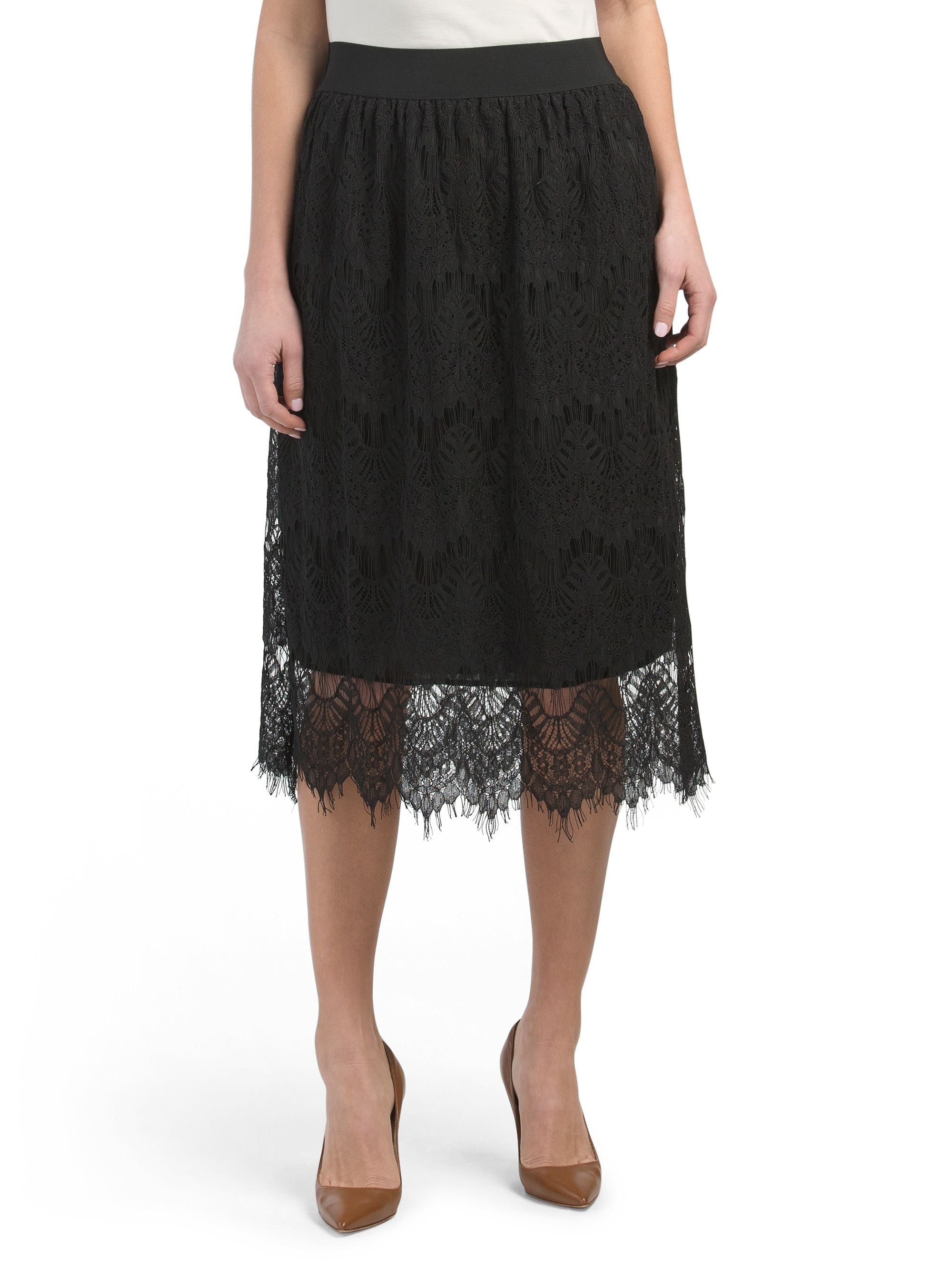 Váy Nữ Studio West Lace Skirt Black