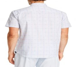 Áo Sơ Mi Nam Construct Check Print Slim Fit Shirt White Blue