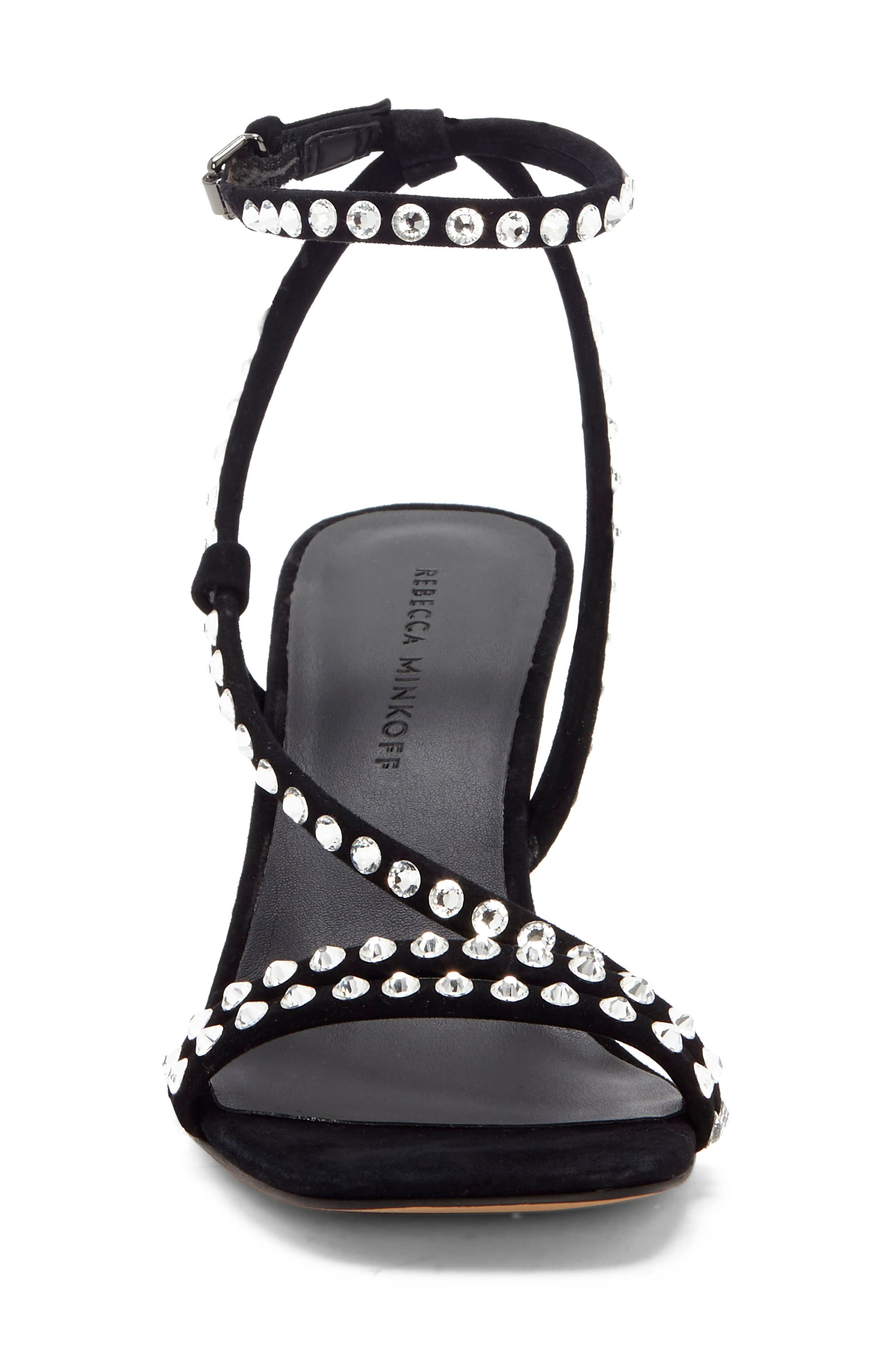 Sandal Nữ Rebecca Minkoff Nanine Crystal Embellished Sandal Black