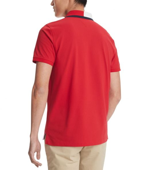 Áo Polo Nam Tommy Hilfiger Men's Custom Fit Signature Polo Apple Red