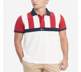 Áo Polo Nam Tommy Hilfiger Men's Larry Striped Polo Shirt Apple Red