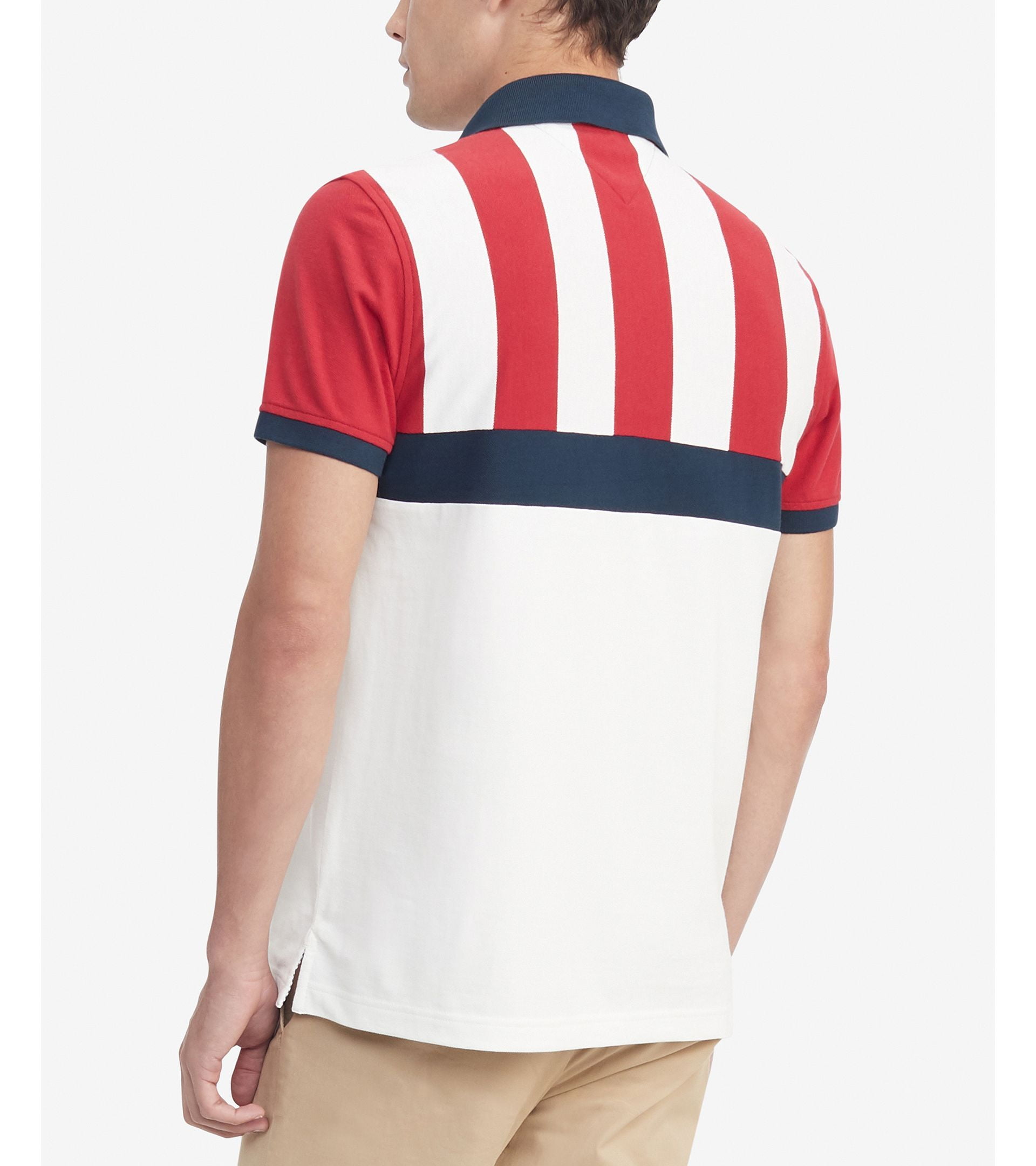 Áo Polo Nam Tommy Hilfiger Men's Larry Striped Polo Shirt Apple Red