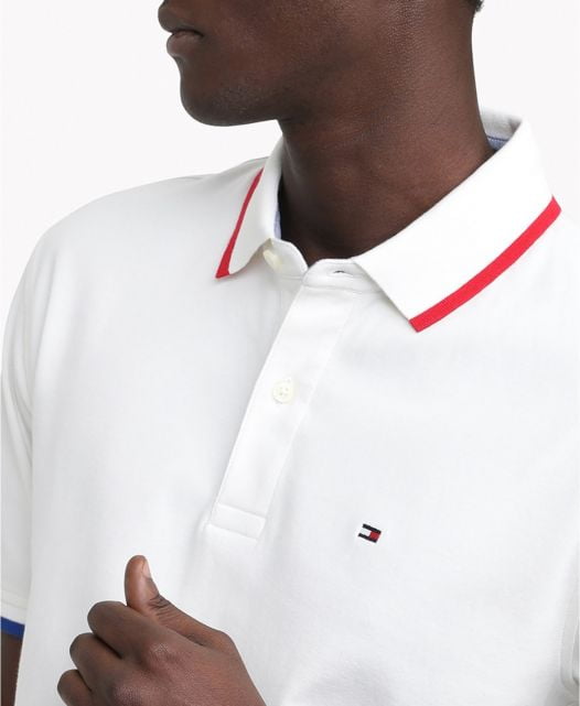 Áo Polo Nam Tommy Hilfiger Men's Classic-Fit TH Luxe Hopkins Polo Snow White