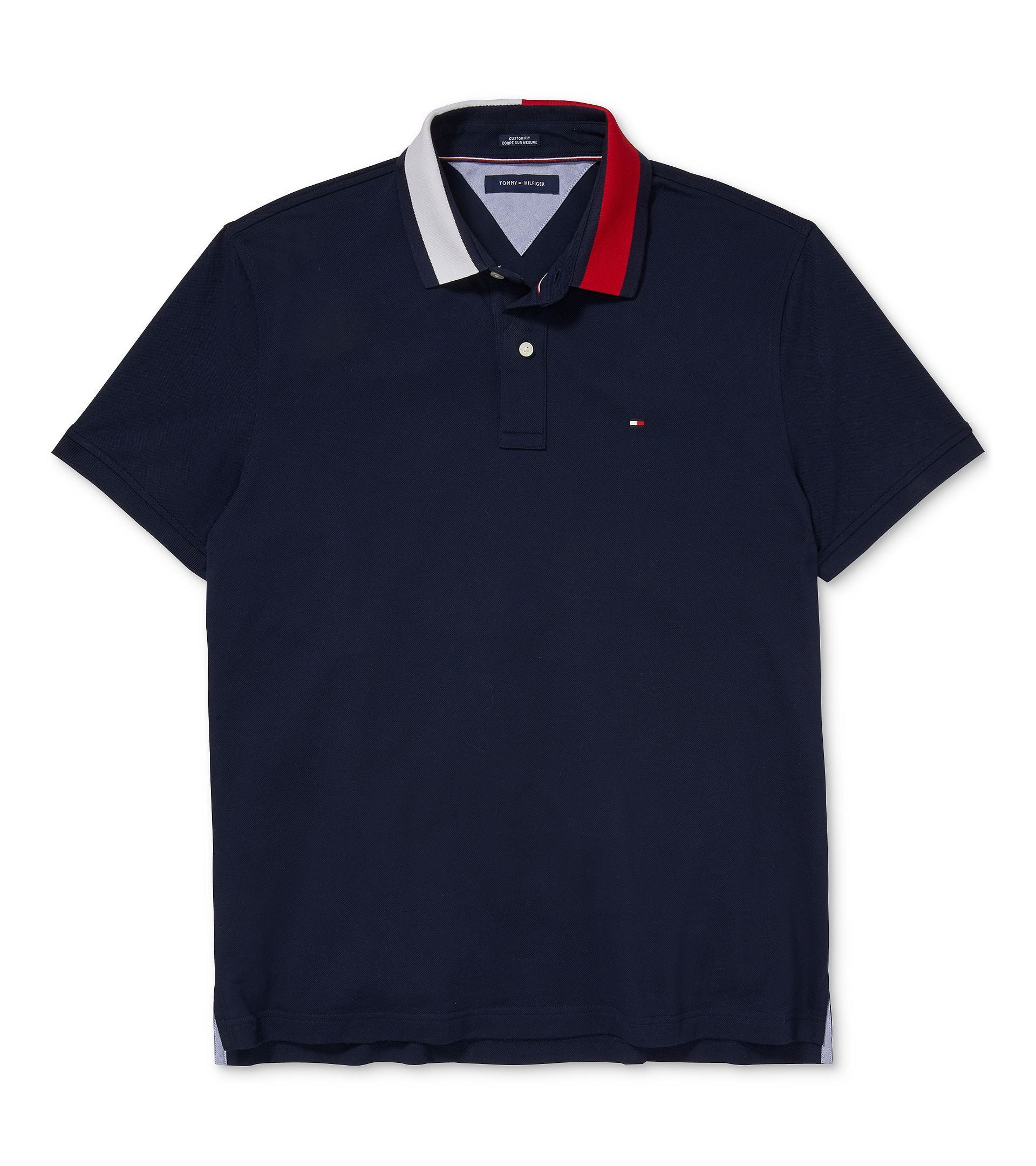 Áo Polo Nam Tommy Hilfiger Men's Custom-Fit Alan Polo with Magnetic Closure Sky Captain