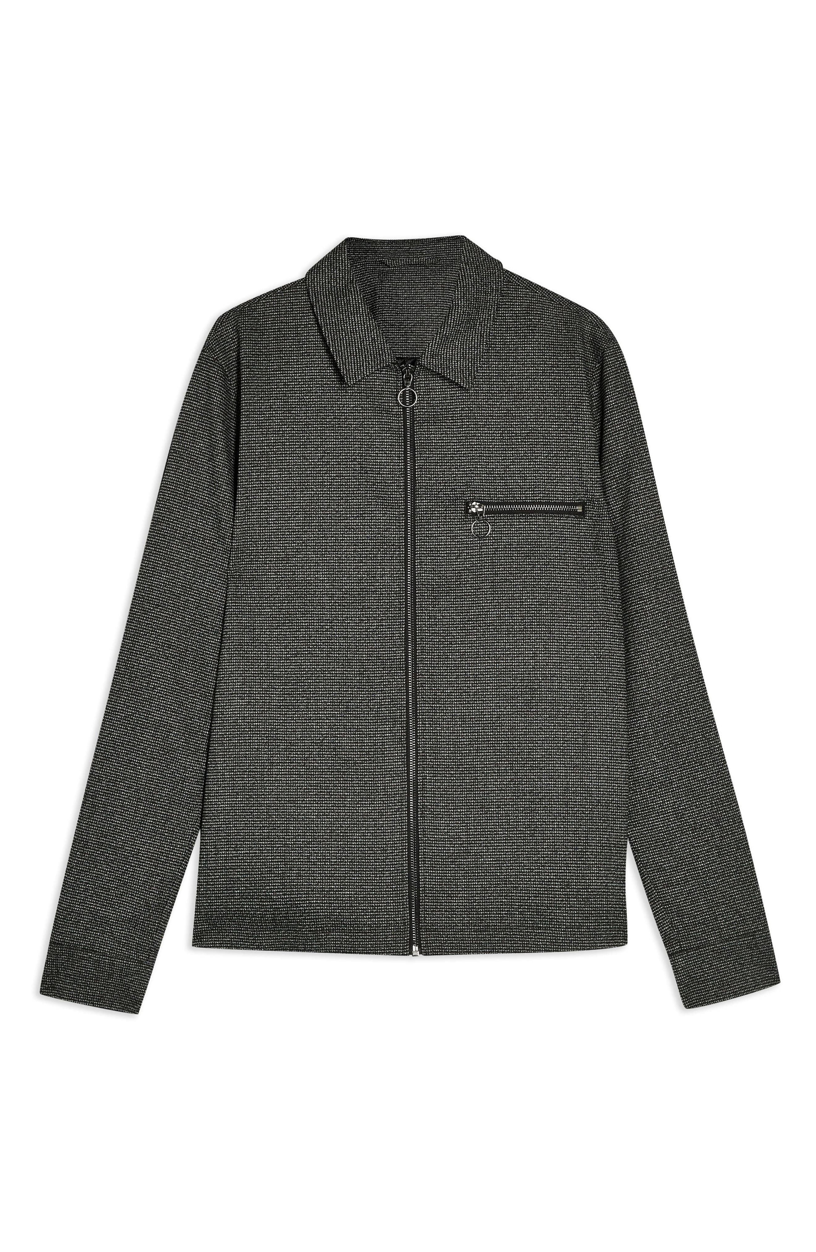 Áo Khoác Nam TopMan Classic Fit Zip Jacket Black