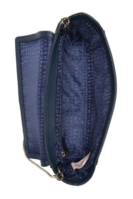 Túi Xách Nữ Kate Spade New York Riverside Street Emmie Embossed Leather Crossbody Bag Petrol Blue