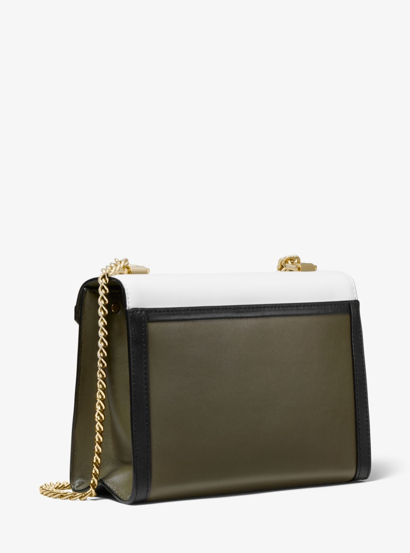 Túi Xách Michael Kors Whitney Large Tri-Color Leather Convertible Shoulder Bag Olive Combo