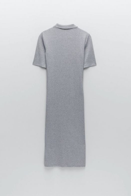 Đầm Nữ Zara Polo Neck Dress Gray Marl