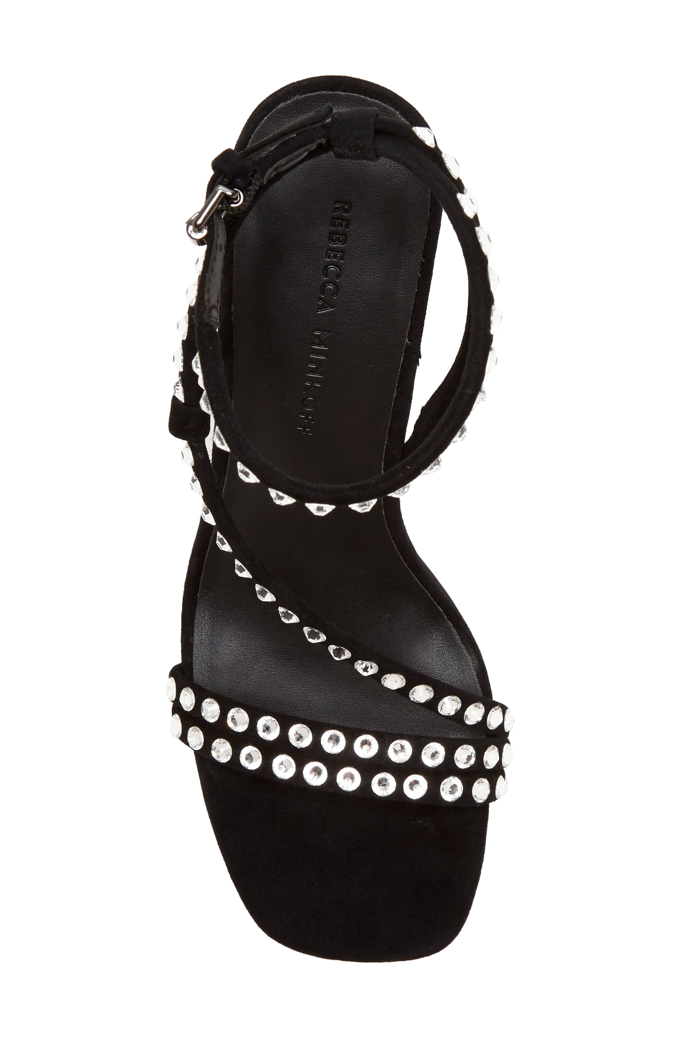 Sandal Nữ Rebecca Minkoff Nanine Crystal Embellished Sandal Black