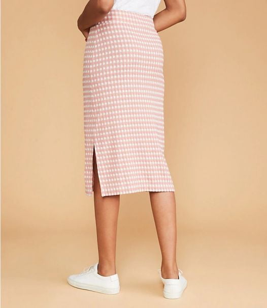 Váy Nữ Loft Lou & Grey Gingham Midi Skirt - Rosy Peach