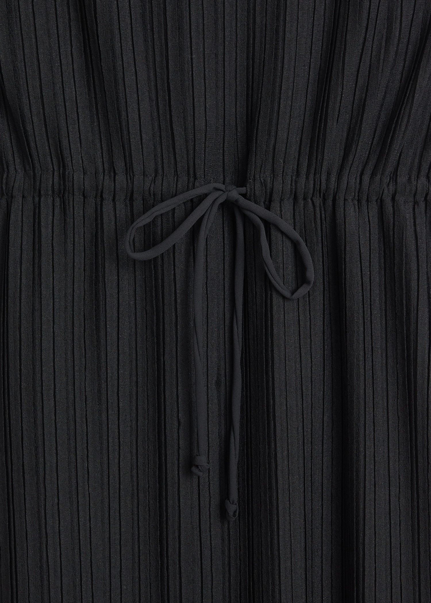 Đầm Nữ Mango Pleated Cord Dress Black