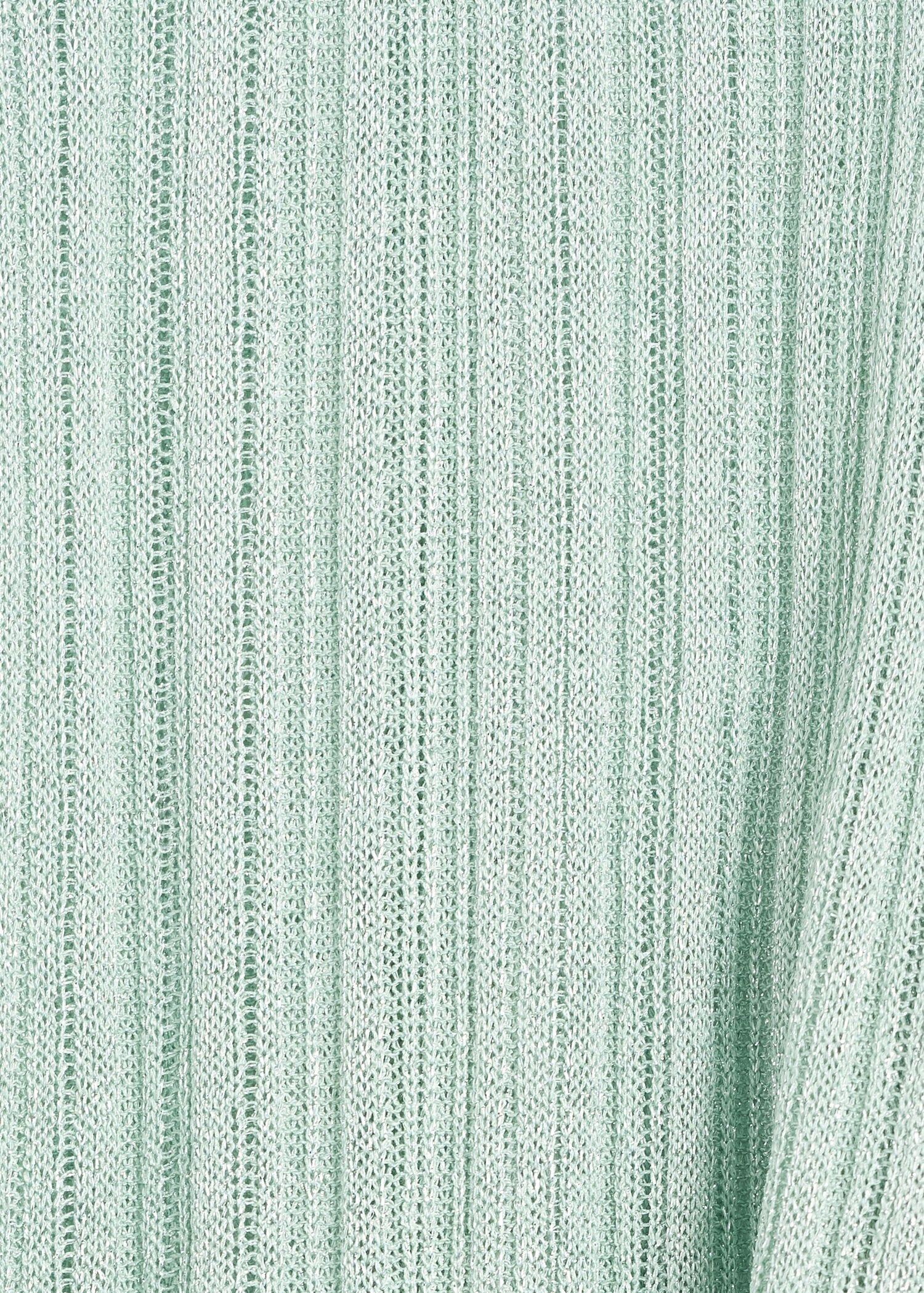 Áo Thun Nữ Mango Metallic Thread T-Shirt Green