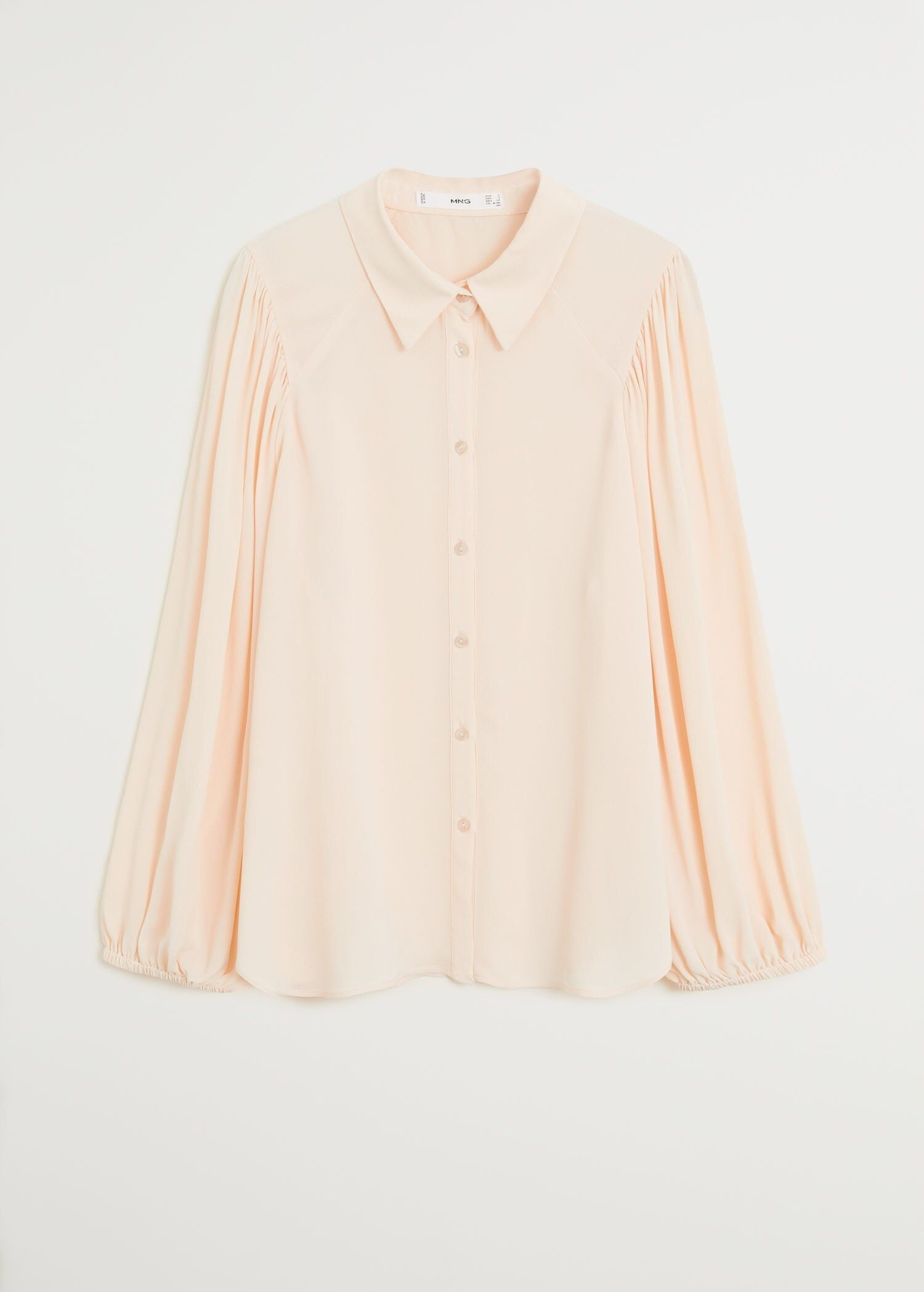 Áo Thun Nữ Mango Puff Sleeves Blouse Light Pink