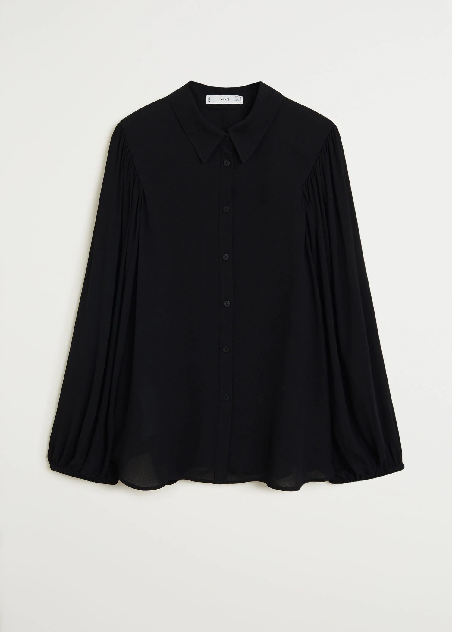 Áo Thun Nữ Mango Puff Sleeves Blouse Black