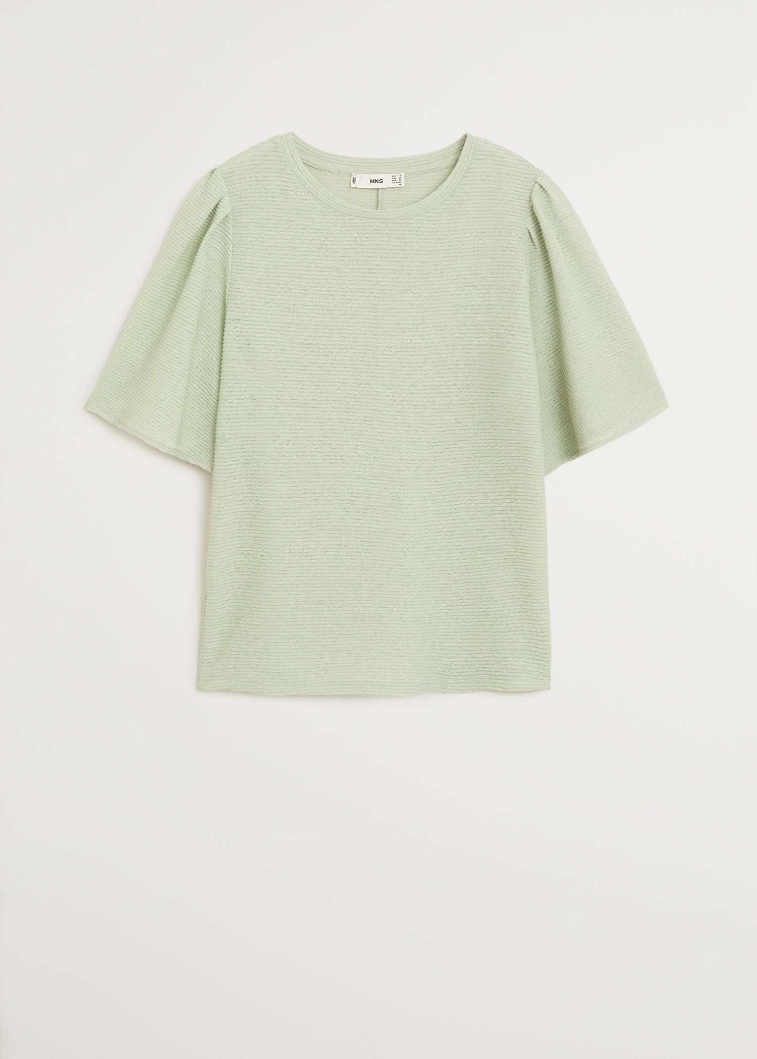 Áo Thun Nữ Mango Pleated Canilla T Shirt Green