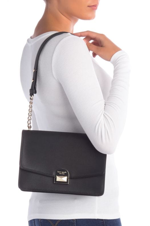 Túi Xách Nữ Kate Spade New York Rima Leather Shoulder Bag Black