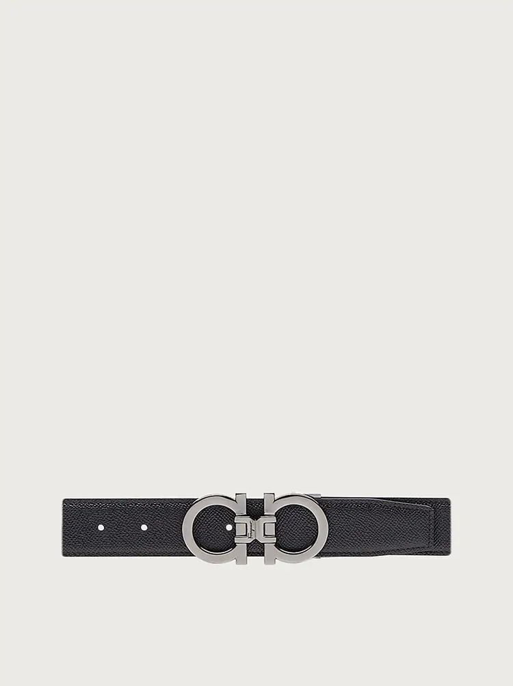 Thắt Lưng Nam Salvatore Ferragamo Reversible And Adjustable Gancini Belt Black Radica