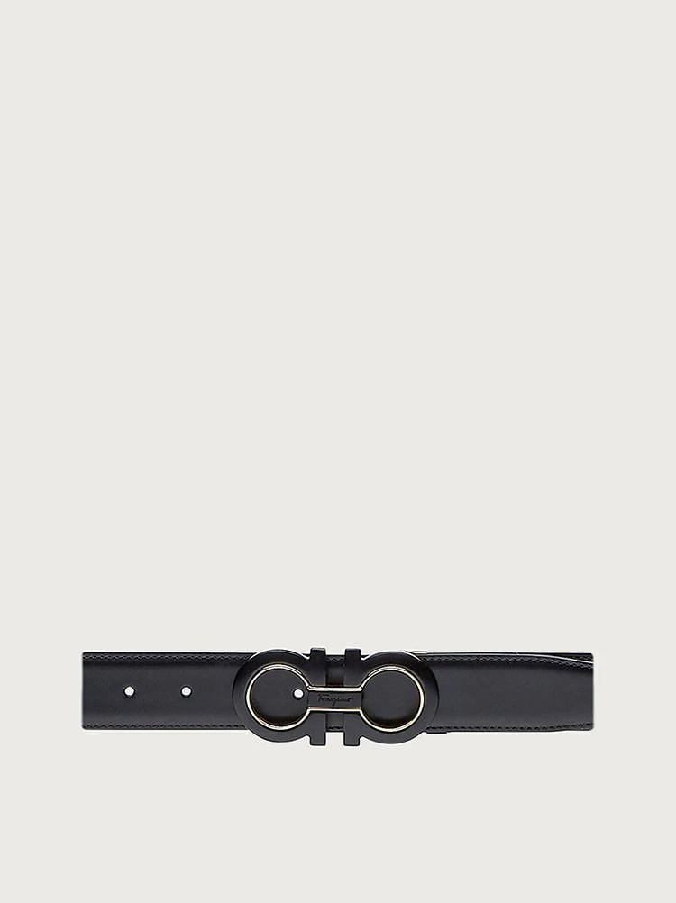 Thắt Lưng Nam Salvatore Ferragamo Reversible And Adjustable Gancini Belt Black Nebbiolo