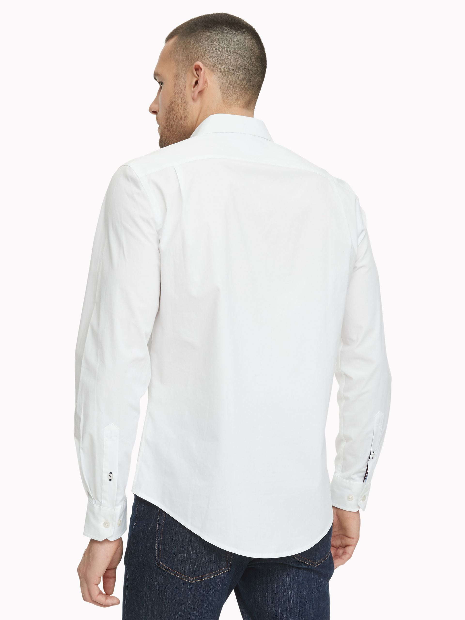 Áo Sơ Mi Nam Tommy Hilfiger Custom Fit Essential Stretch Shirt Bright White
