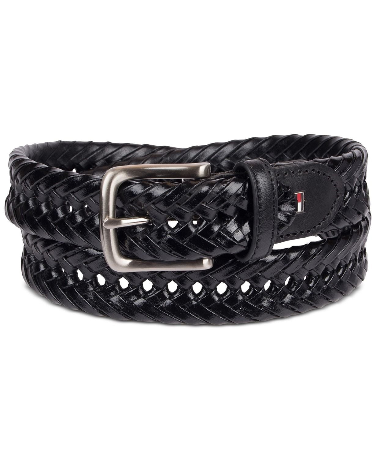 Thắt Lưng Nam Tommy Hilfiger Men's Braided Leather Belt Black