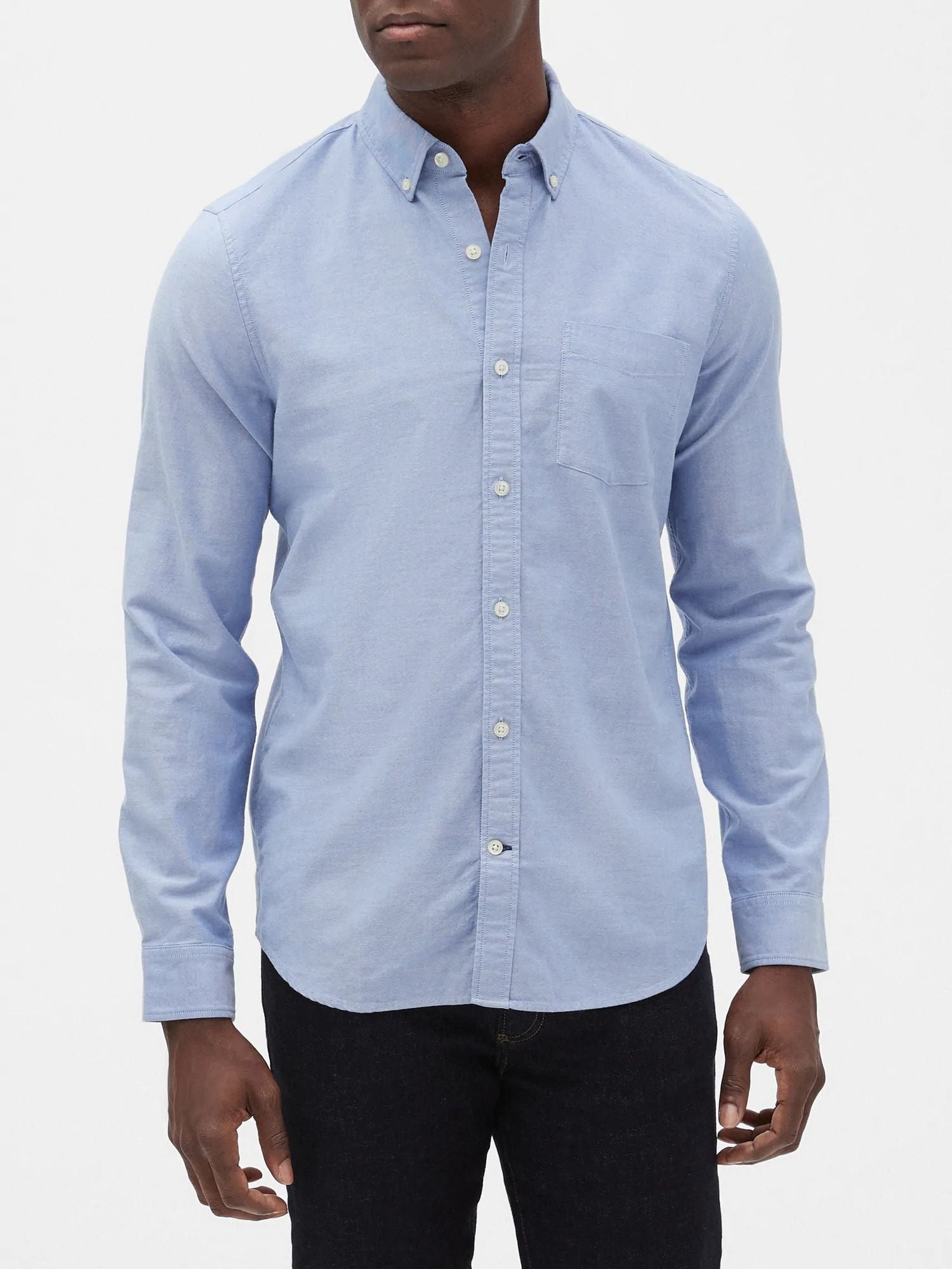 Áo Sơ Mi Nam Gap Oxford Shirt in Slim Fit Light Blue