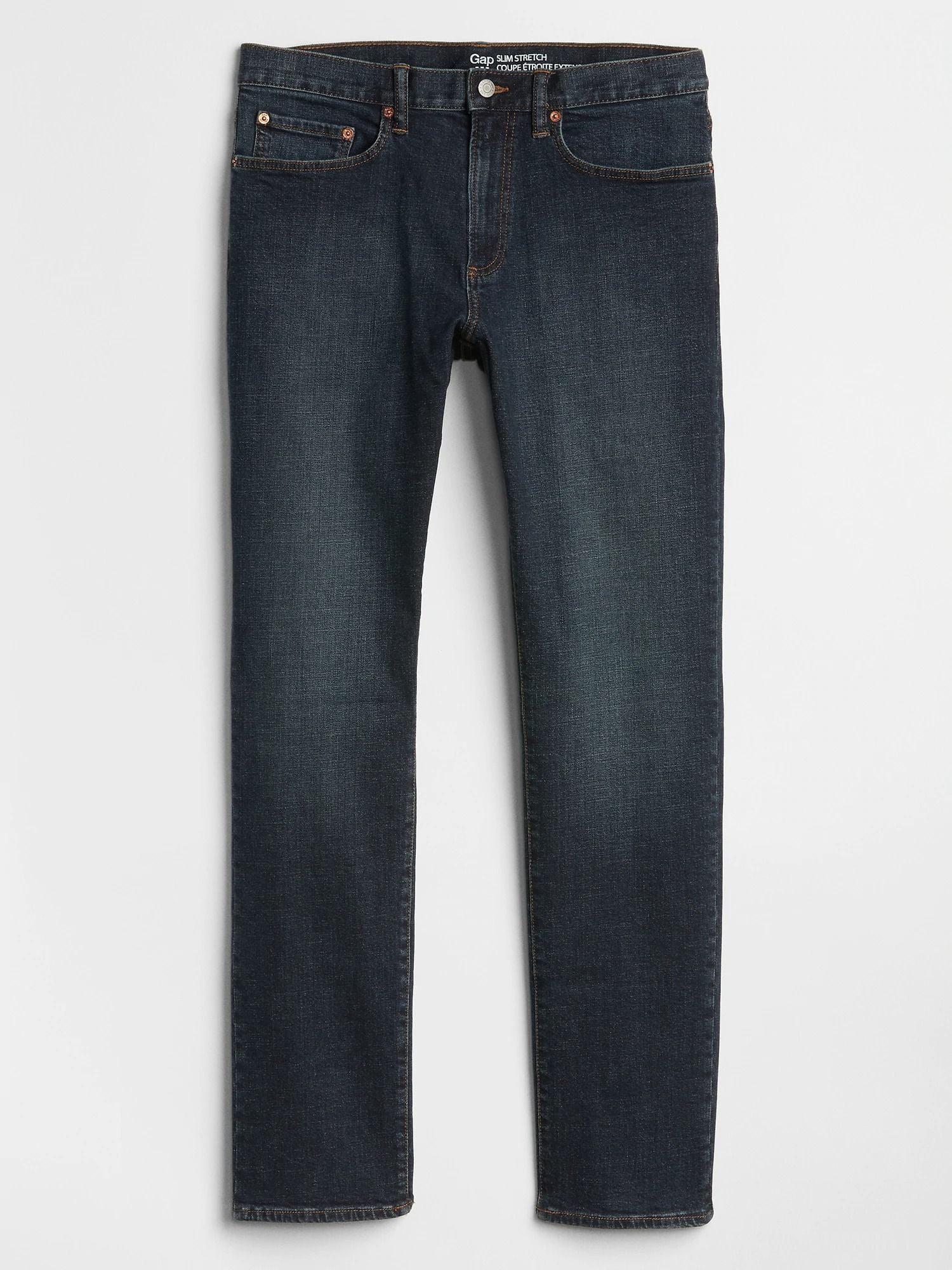Quần Jean Nam Gap Slim Fit Jeans with GapFlex Medium Dark Tint