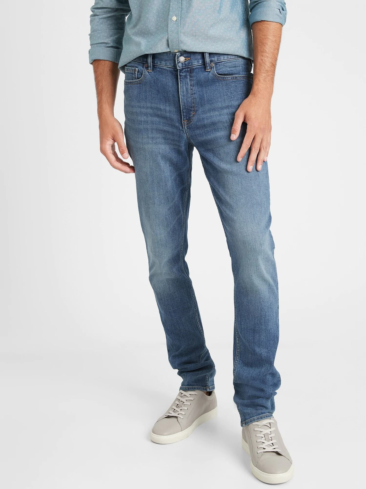 Quần dài jean nam co giãn form chuẩn slim-fit giá bán buôn - Jeans TN