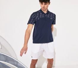 Áo Polo Nam Lacoste Men's Sport Novak Djokovic Breathable Ultra-Light Polo Shirt Navy Blue White