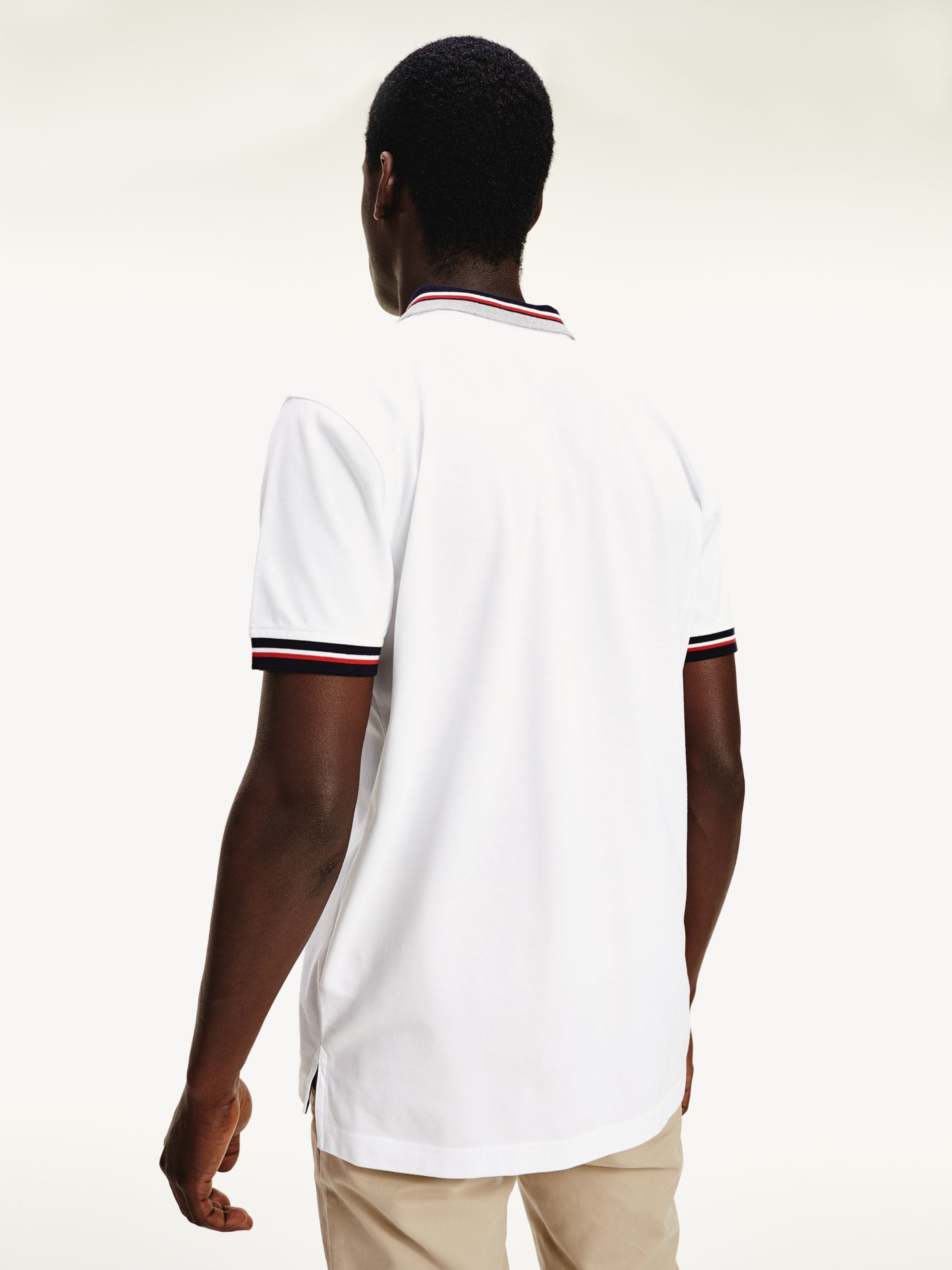 Áo Polo Nam Tommy Hilfiger Regular Fit Tipped Pique Polo White