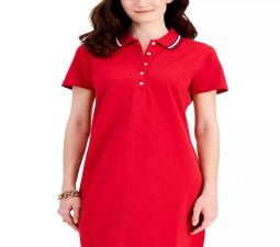 Đầm Nữ Midi Polo Tommy Hilfiger - Scarlet 